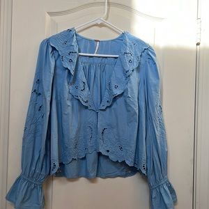 FREE PEOPLE Maisie Cutwork Top